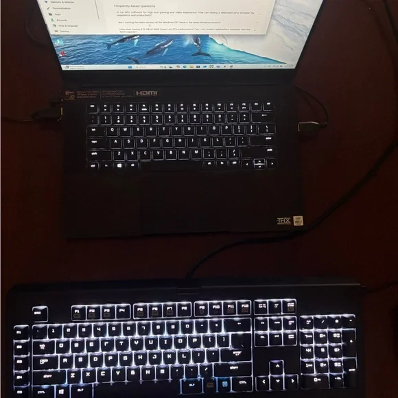 Razerblade 15 performance gaming laptop with razor mouse and keyboard